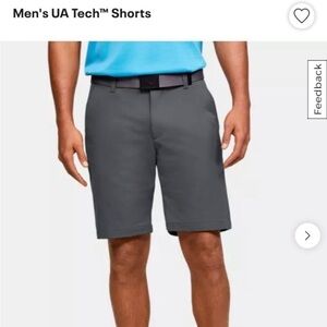 Under Armour Men's Flat Front Charcoal Shorts